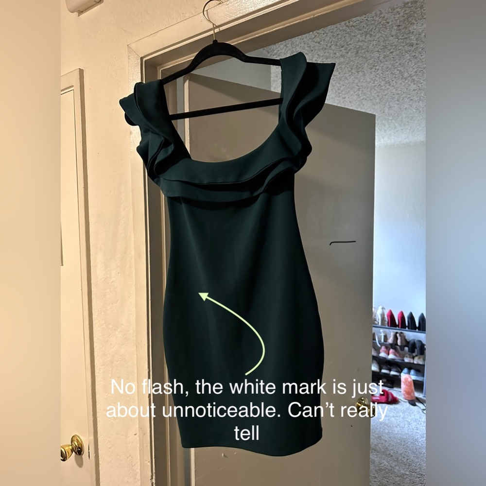 Mind Code Green Ruffle Dress Size Small - Picture 10 of 16